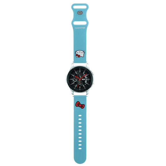 Hello Kitty Siliconen Kitty Head band voor Samsung Galaxy Watch / Huawei Watch 46mm / 45mm / 41mm Series, Blauw