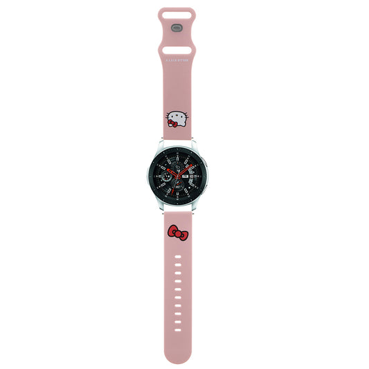 Hello Kitty Siliconen Kitty Head band voor Samsung Galaxy Watch / Huawei Watch 46mm / 45mm / 41mm Series, Roze