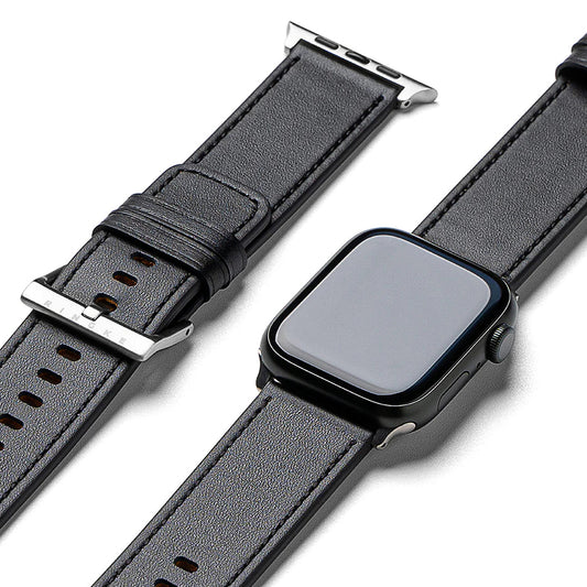 Ringke Leather One Strap for Apple Watch 49mm / 46mm / 45mm / 44mm / 42mm Series, Black