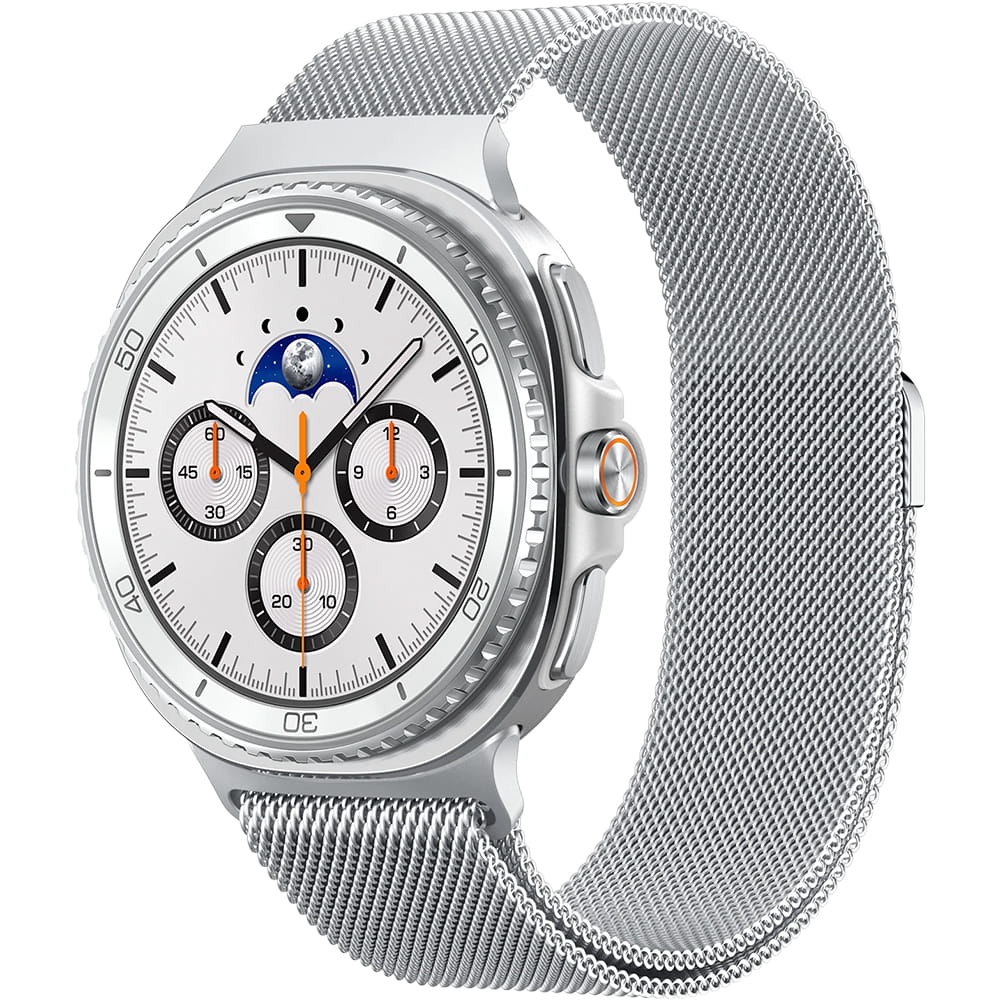 Spigen Metal Fit band voor Samsung Galaxy Watch9 / Watch8 / Watch8 Classic Series, Zilver AMP10121