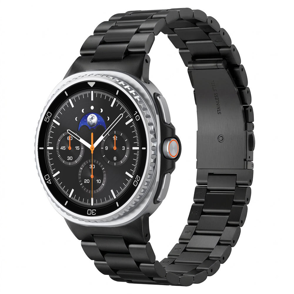 Spigen Modern Fit 316L band voor Samsung Galaxy Watch9 / Watch8 / Watch8 Classic Series, Zwart AMP11608