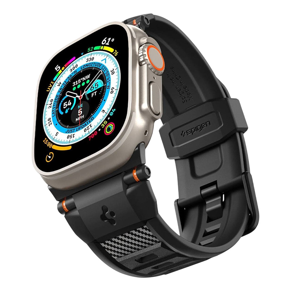 Spigen Rugged-bandje voor Apple Watch 49 mm / 46 mm / 45 mm / 44 mm Series, matzwart AMP02854