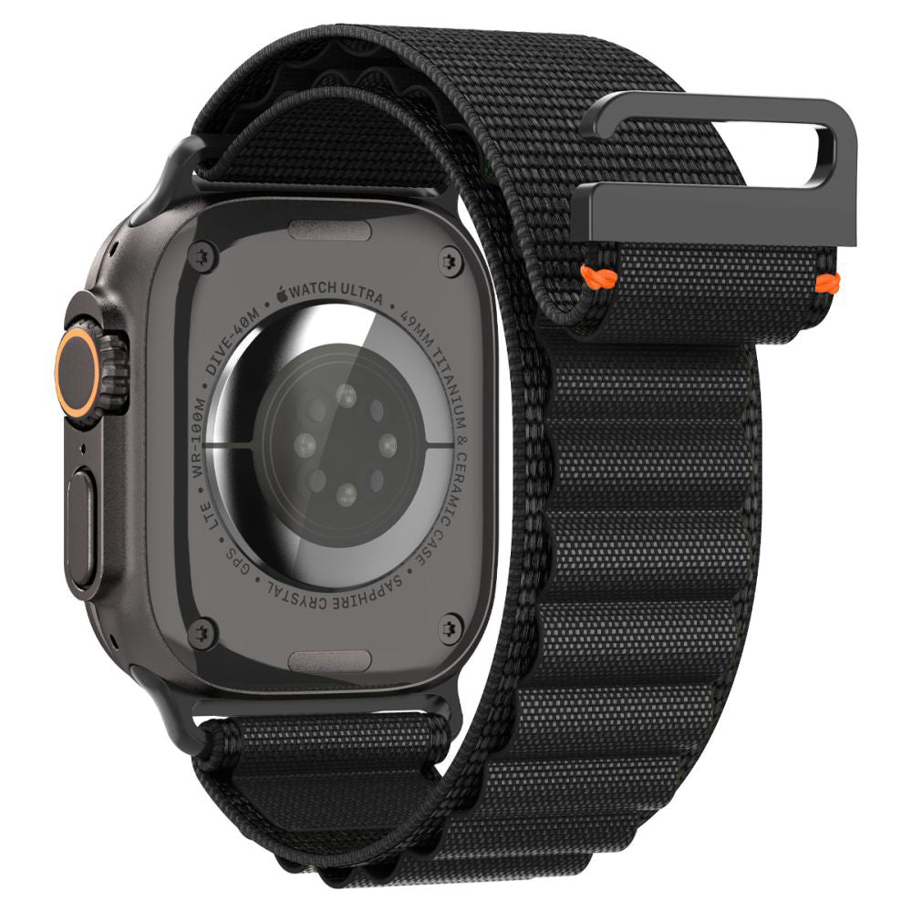 Spigen WBF1 band voor Apple Watch 49mm / 46mm / 45mm / 44mm Series, Zwart AMP10144