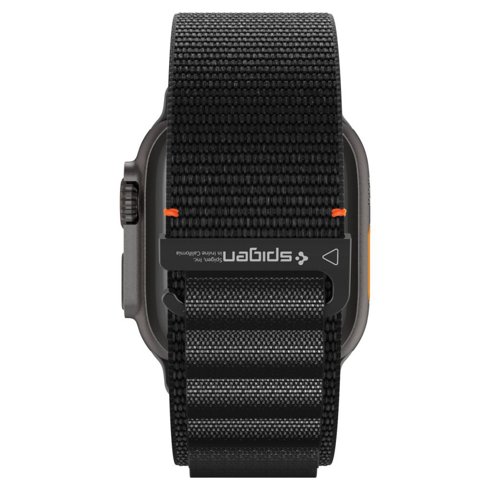 Spigen WBF1 band voor Apple Watch 49mm / 46mm / 45mm / 44mm Series, Zwart AMP10144