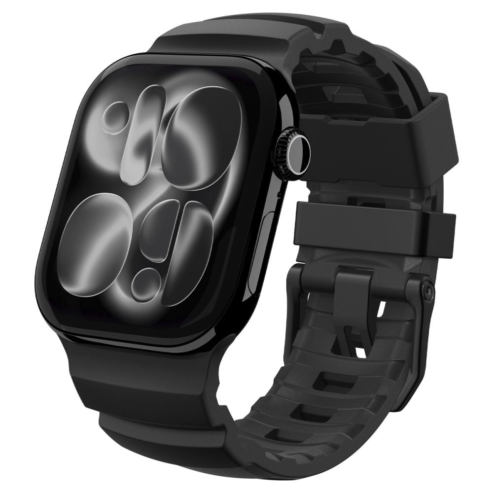 Spigen WBS2 band voor Apple Watch 49mm / 46mm / 45mm / 44mm Series, Zwart AMP10508