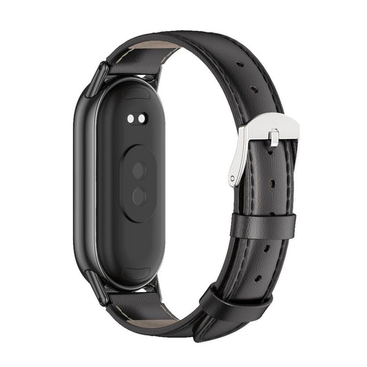 Tech-Protect Leatherfit Band voor Xiaomi Smart Band 8/9, zwart