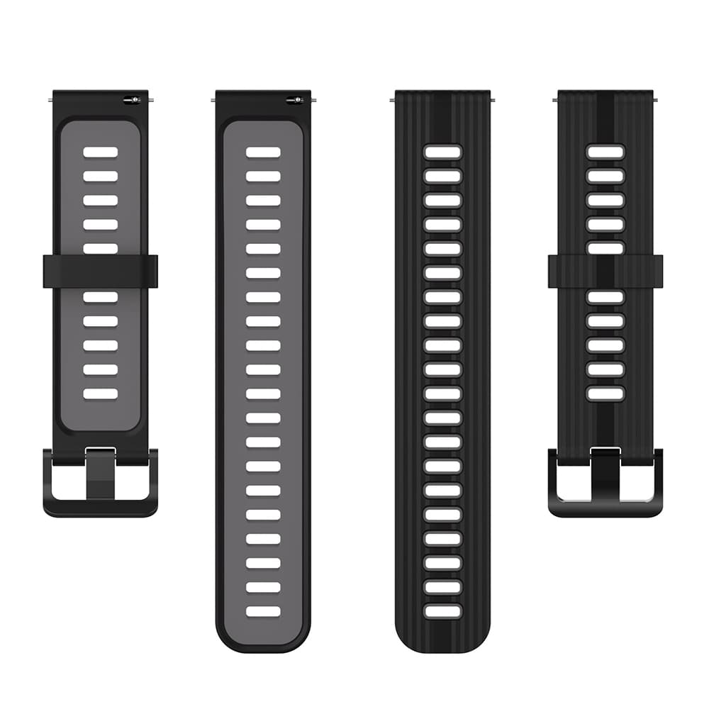 Techsuit W002 band voor Huawei Watch / Xiaomi Watch Series, 22mm, Zwart