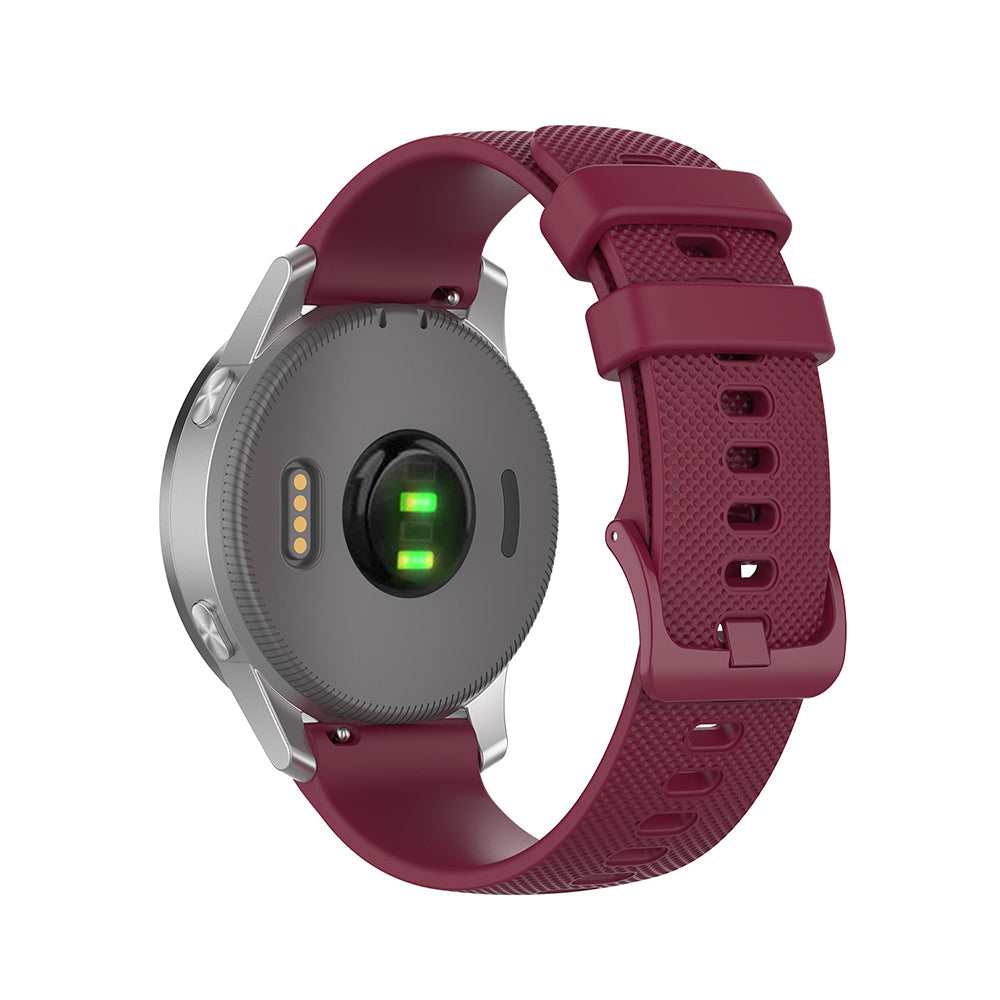 Techsuit W006 band voor Huawei Watch / Garmin Watch Series, 18mm, Kersenrood