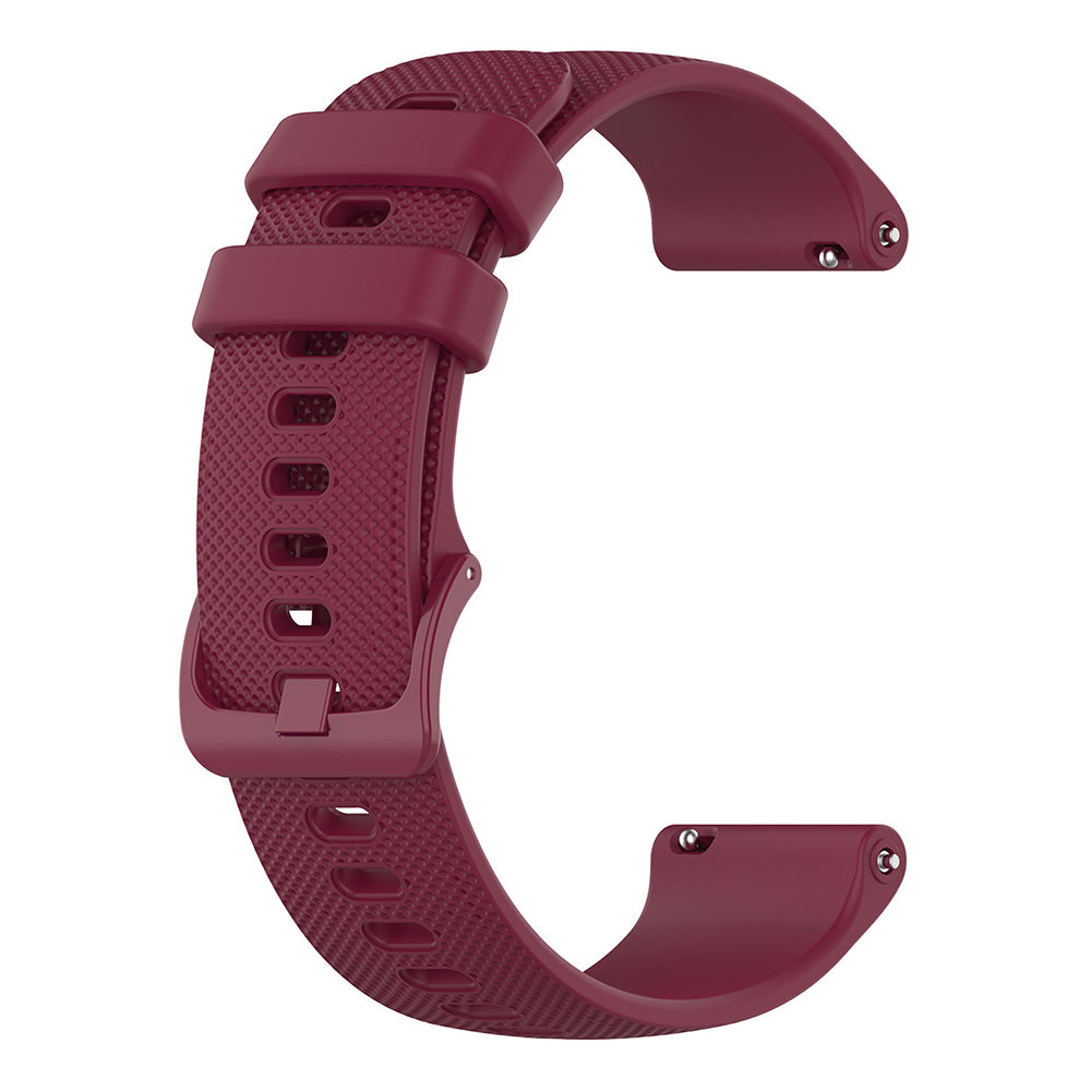 Techsuit W006 band voor Huawei Watch / Garmin Watch Series, 18mm, Kersenrood