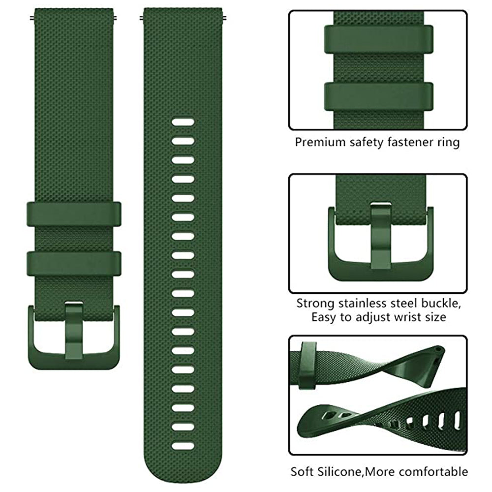Techsuit W006 band voor Samsung Galaxy Watch / Huawei Watch Series, 20mm, Groen