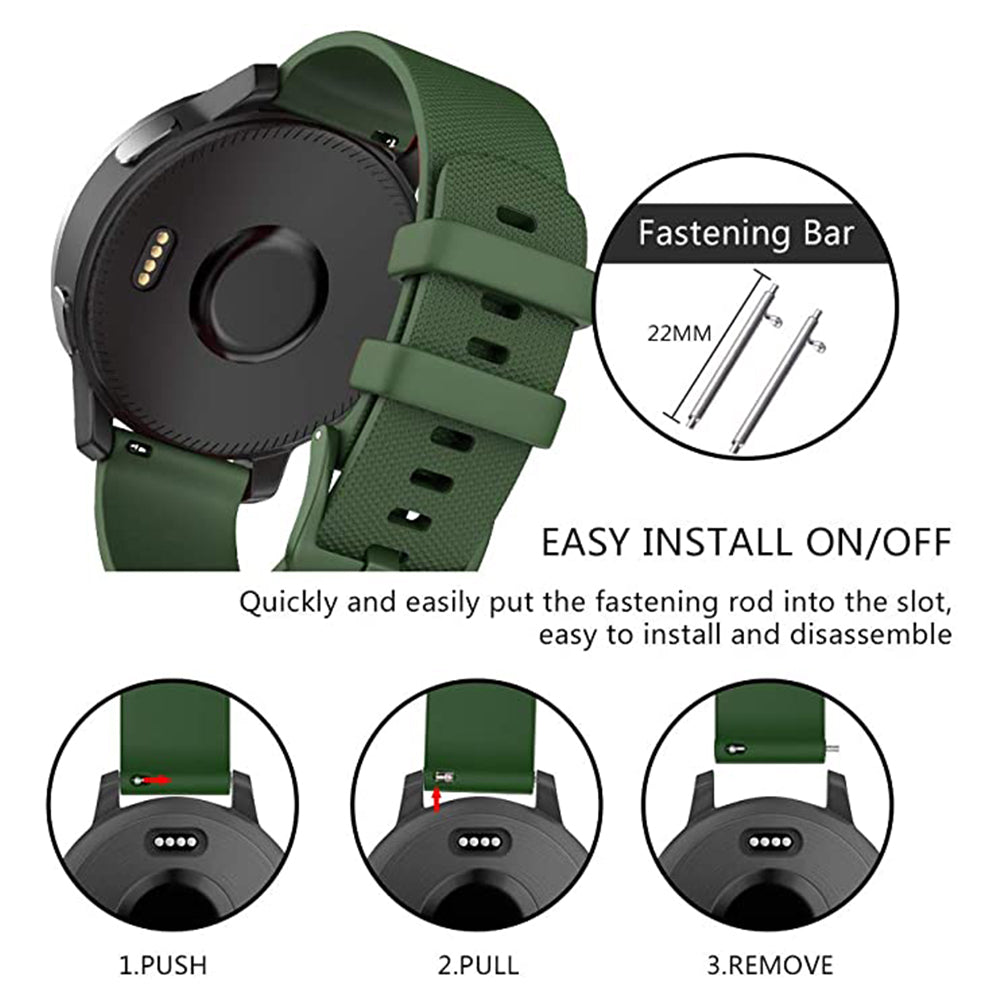 Techsuit W006 band voor Samsung Galaxy Watch / Huawei Watch Series, 22mm, Groen