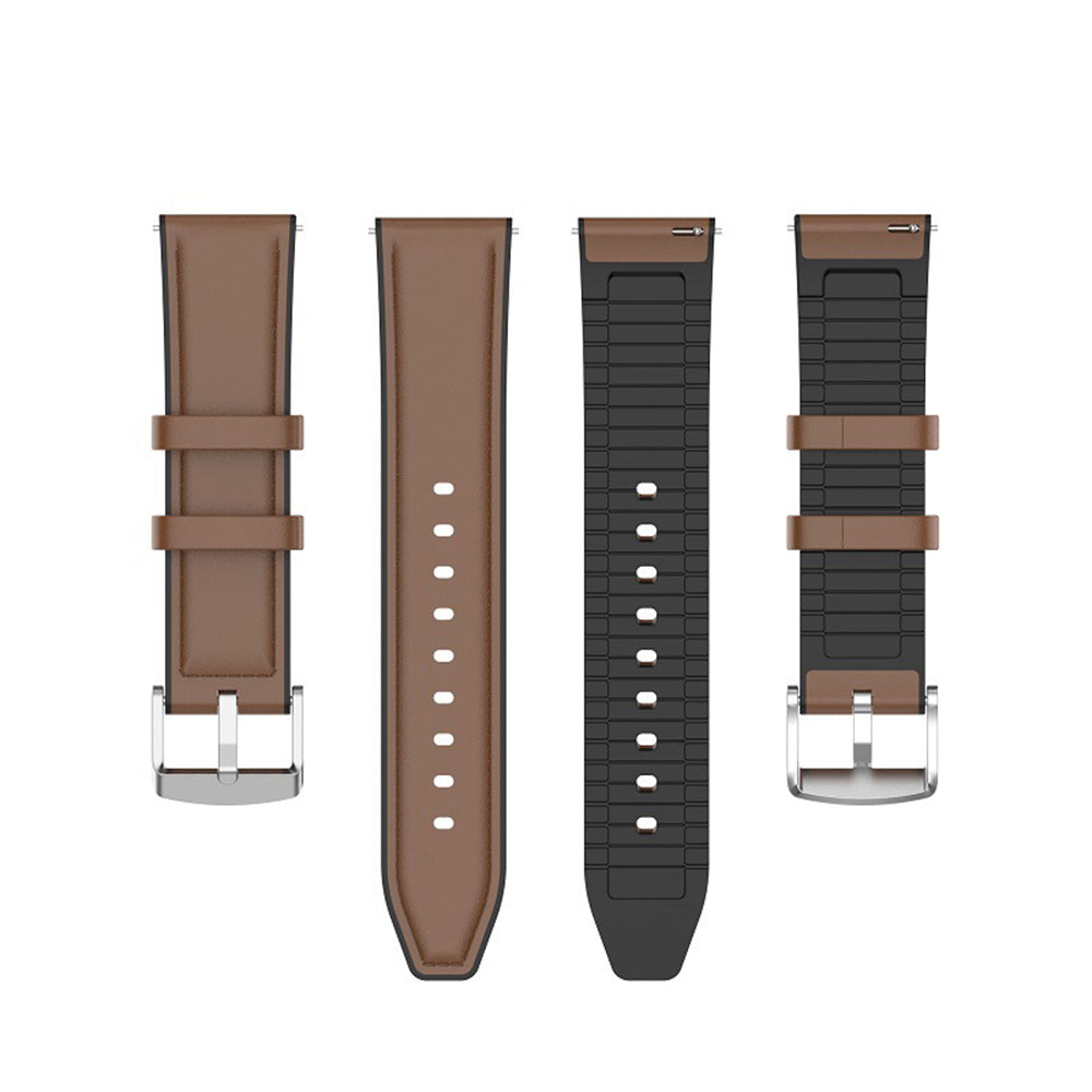 Techsuit W007 band voor Samsung Galaxy Watch / Huawei Watch Series, 22mm, Bruin
