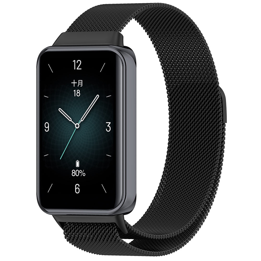 Techsuit W009 riem voor Honor Band 9, Zwart