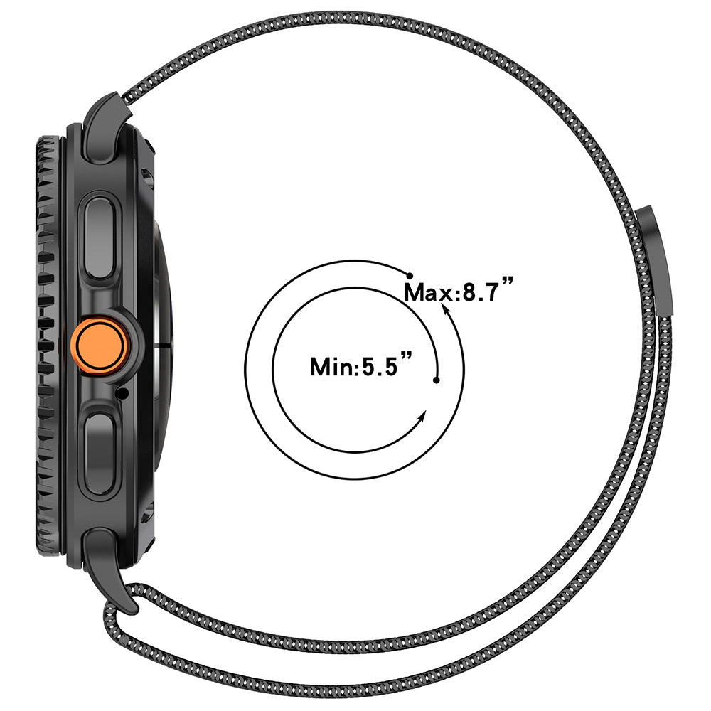 Techsuit W009 band voor Samsung Galaxy Watch8 / Watch8 Classic Series, Zwart