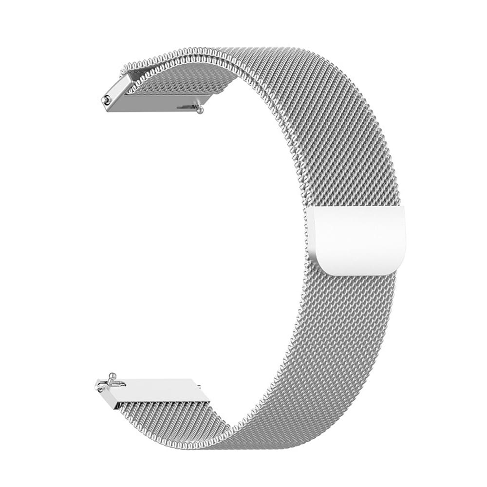 Techsuit W009 band voor Samsung Galaxy Watch / Huawei Watch Series, 20mm, Zilverkleurig