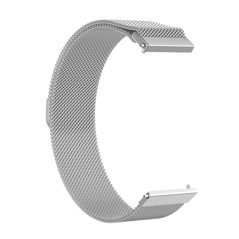 Techsuit W009 band voor Samsung Galaxy Watch / Huawei Watch Series, 20mm, Zilverkleurig