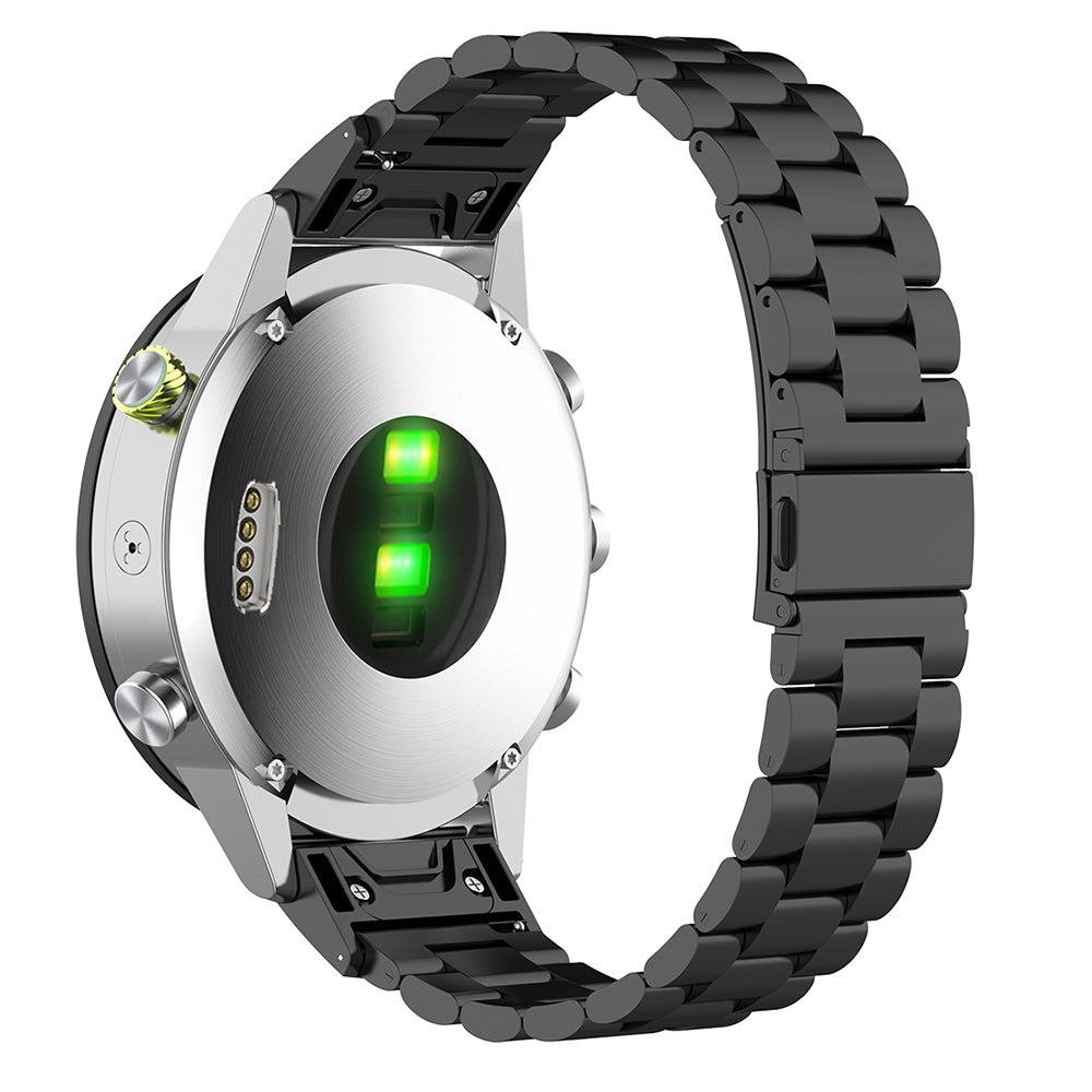 Techsuit W010 band voor Garmin Instinct / Approach / Fenix Watch Series, 20mm, Zwart
