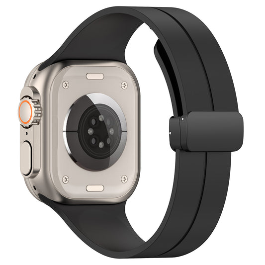 Techsuit W011 band voor Apple Watch 49mm / 46mm / 45mm / 44mm / 42mm Series, Zwart