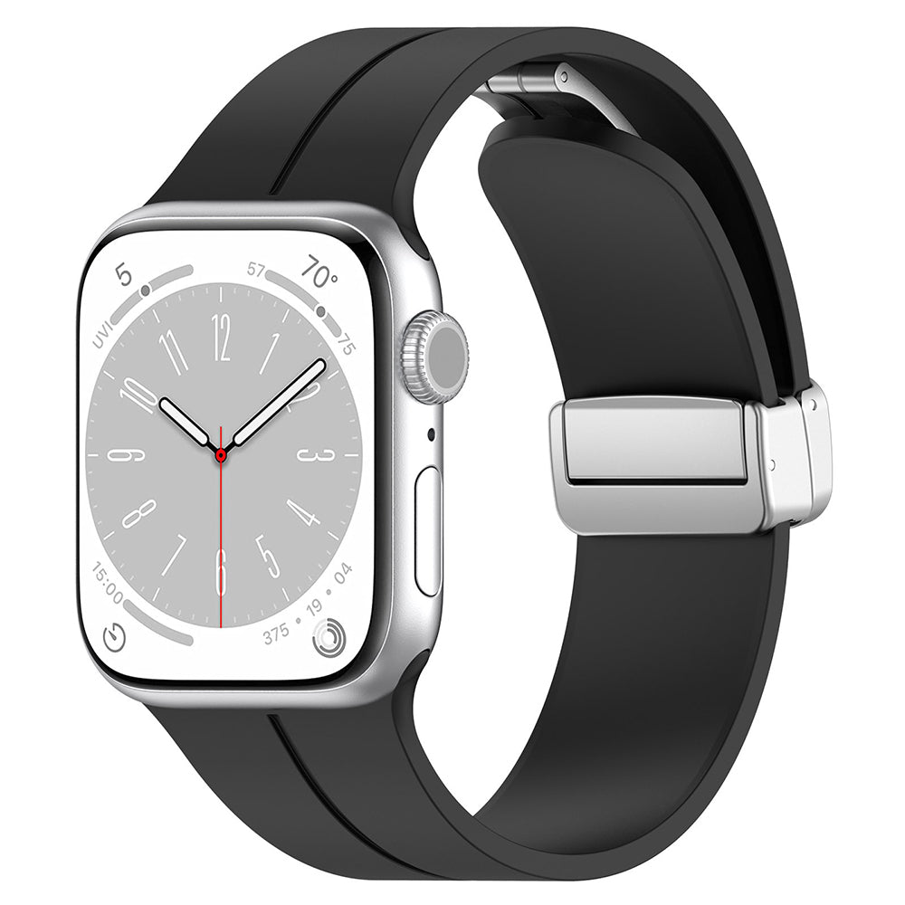Techsuit W011 band voor Apple Watch 49mm / 46mm / 45mm / 44mm / 42mm Series, Zwart