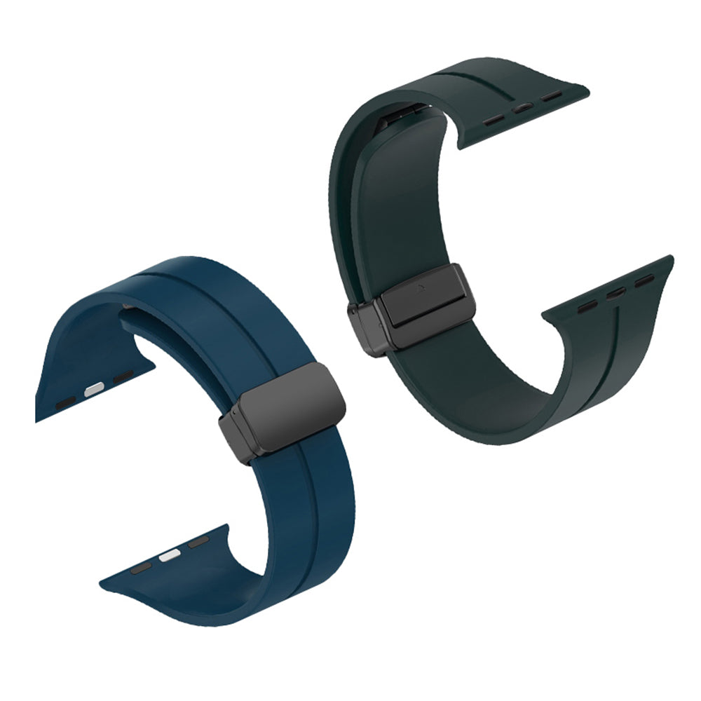 Techsuit W011 band voor Apple Watch 49mm / 46mm / 45mm / 44mm / 42mm Series, Zwart