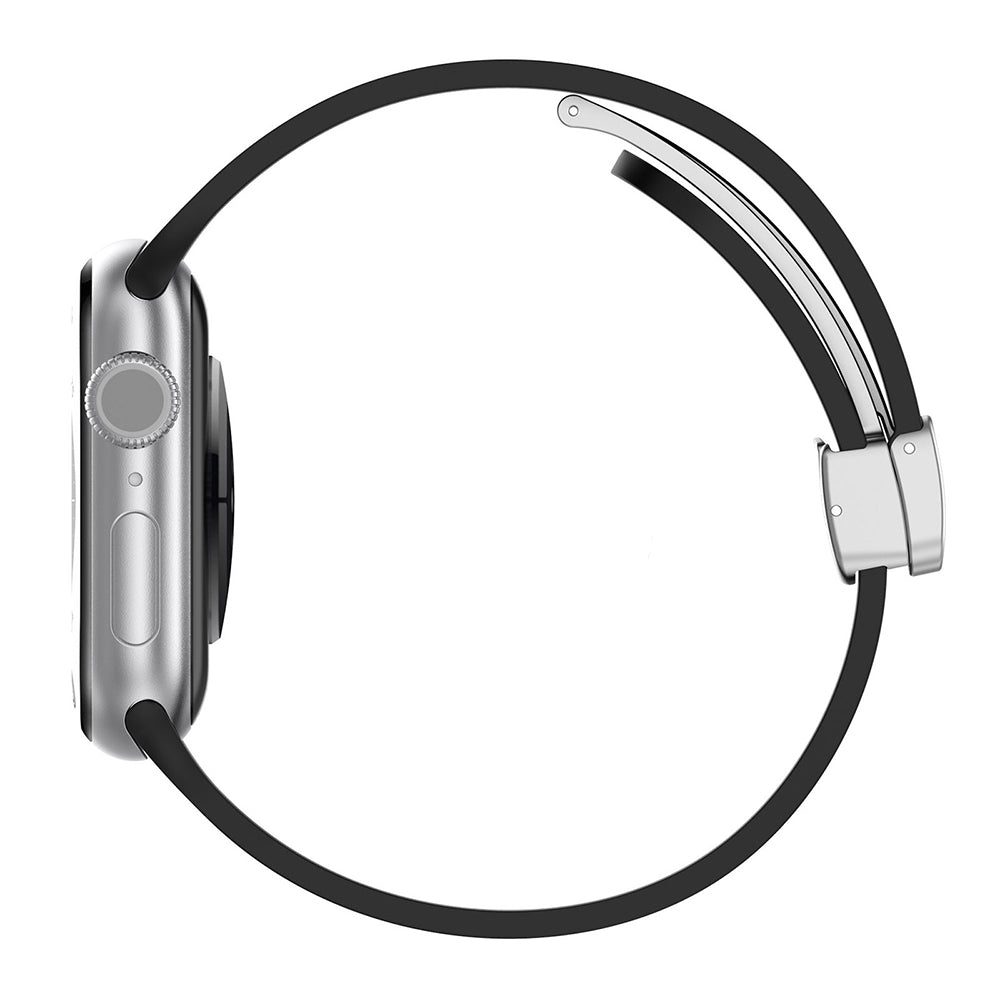 Techsuit W011 band voor Apple Watch 49mm / 46mm / 45mm / 44mm / 42mm Series, Zwart