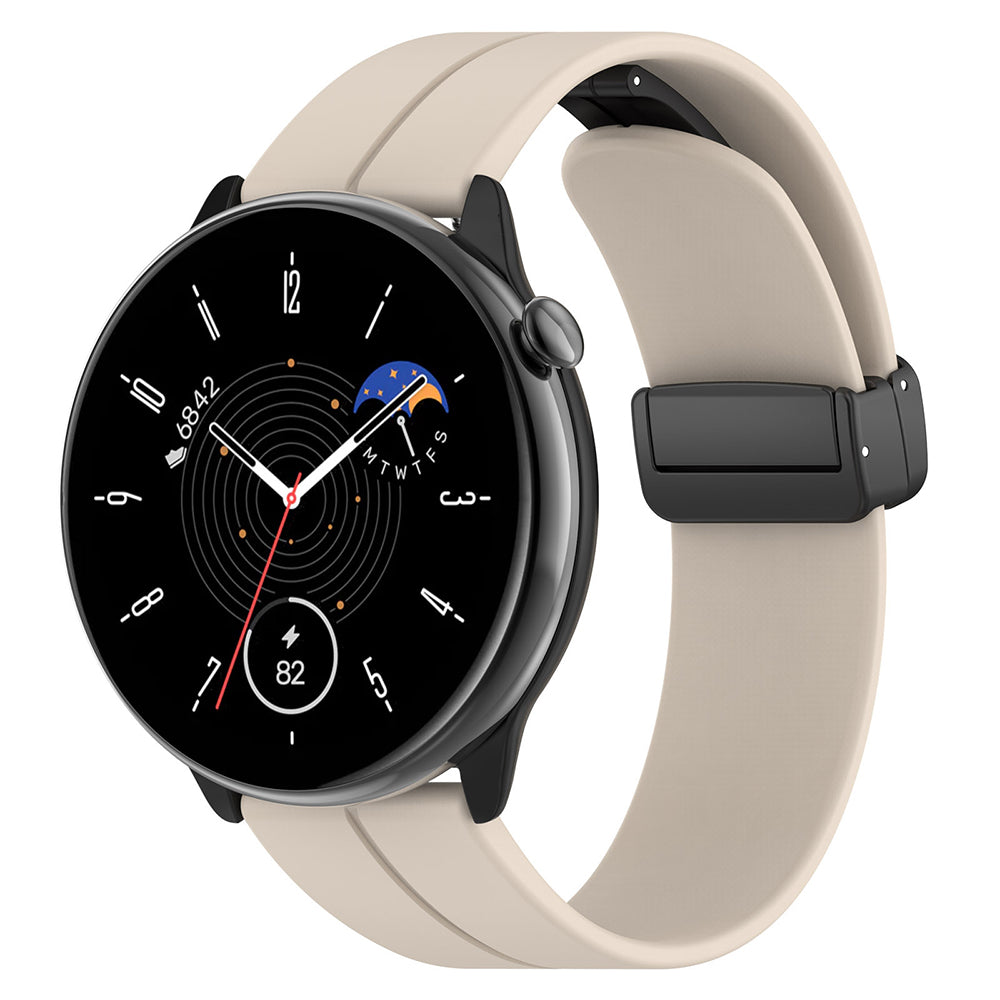 Techsuit W011 band voor Huawei Watch / Garmin Watch Series, 18mm, Beige