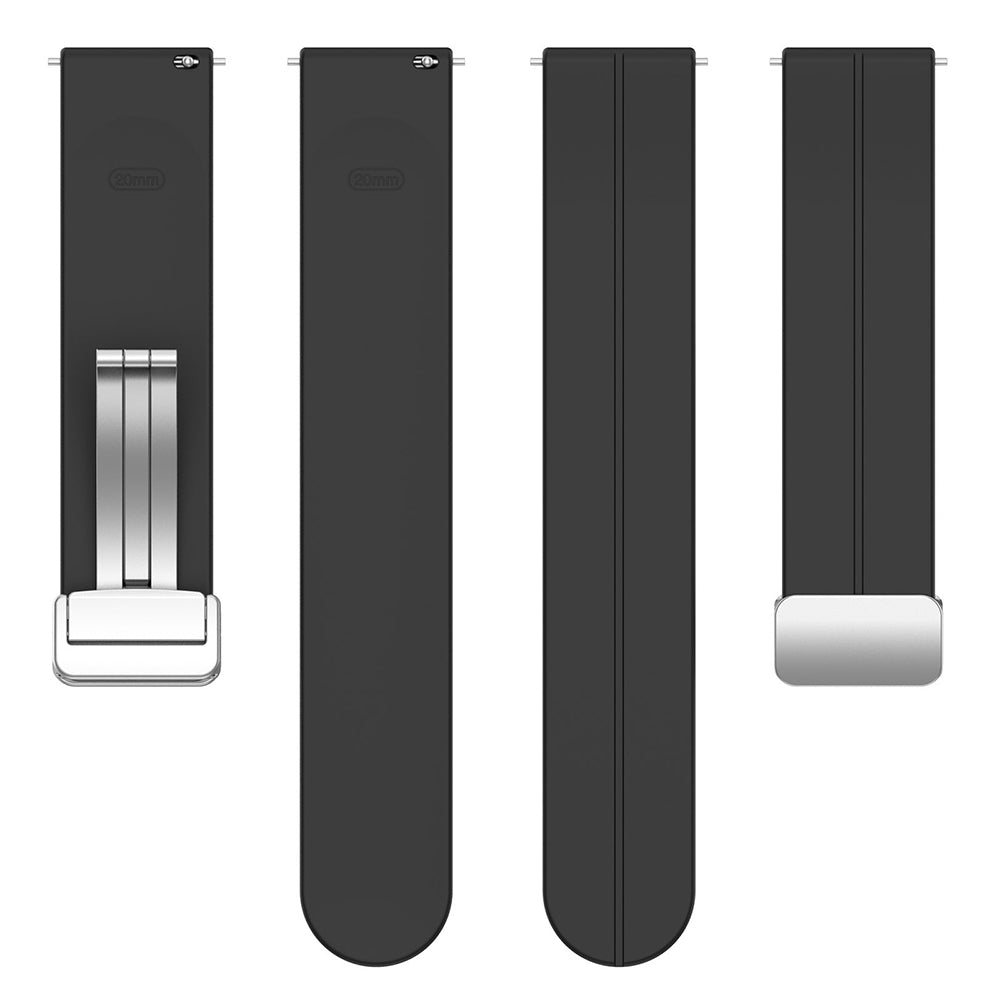 Techsuit W011 band voor Samsung Galaxy Watch / Huawei Watch Series, 20mm, Zwart