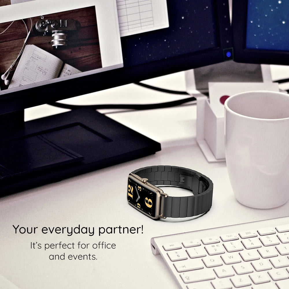 Techsuit W012 band voor Apple Watch 42mm / 41mm / 40mm / 38mm Series, Zilverkleurig