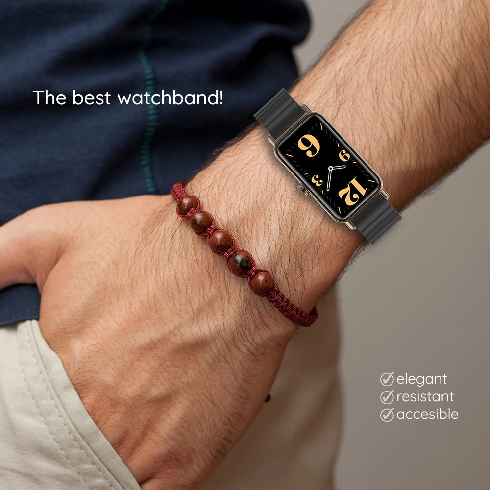Techsuit W012 band voor Apple Watch 42mm / 41mm / 40mm / 38mm Series, Zwart