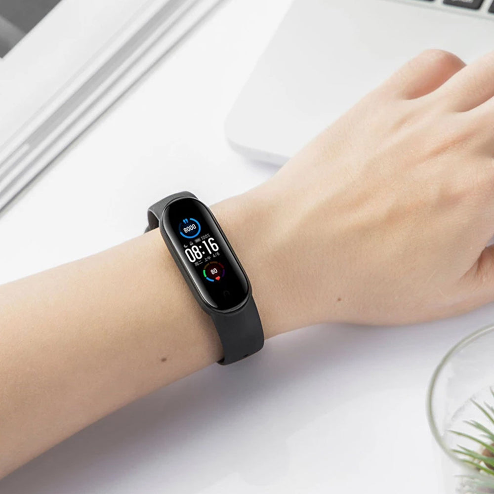Techsuit W013 band voor Xiaomi Band / Amazfit Band Series, Zwart