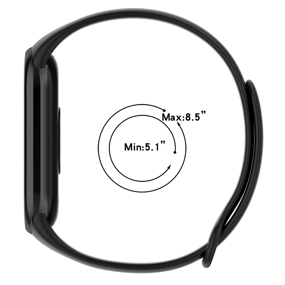 Techsuit-band W014 voor Xiaomi Smart Band 10 / 9 / 8, Zwart