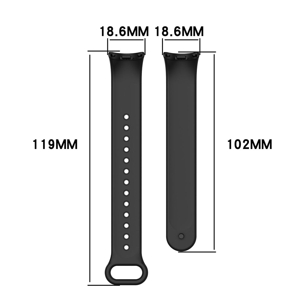 Techsuit-band W014 voor Xiaomi Smart Band 10 / 9 / 8, Zwart