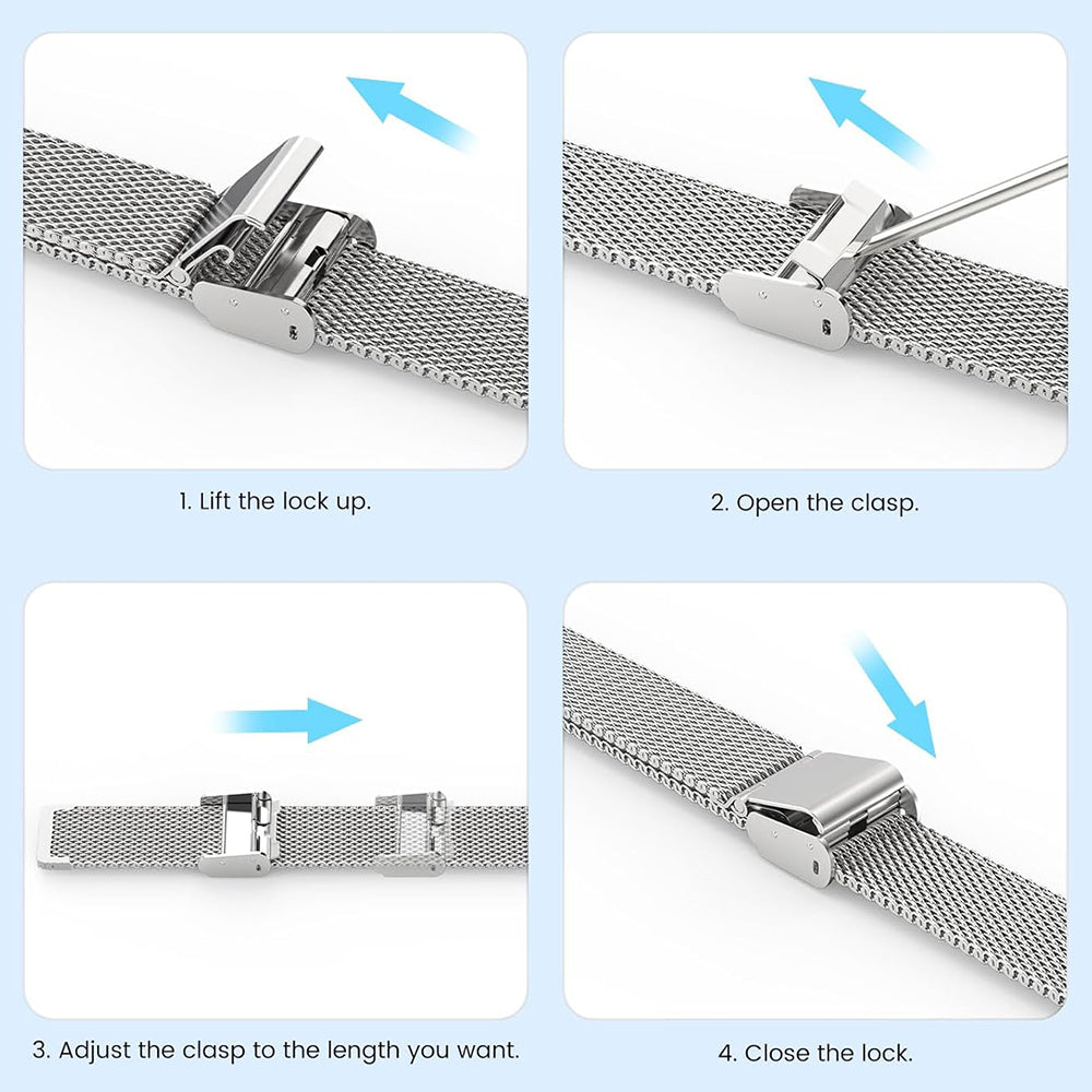 Techsuit W022 band voor Xiaomi Smart Band 9 / 8, 15mm, Goudkleurig