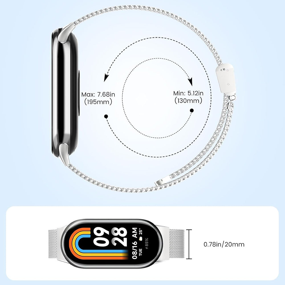 Techsuit W022 band voor Xiaomi Smart Band 9 / 8, 15mm, Goudkleurig