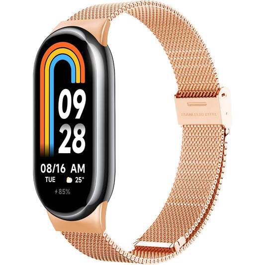 Techsuit W022 band voor Xiaomi Smart Band 9 / 8, 15mm, Rosé Goud