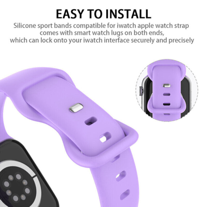 Techsuit W031 band voor Apple Watch 49mm / 46mm / 45mm / 44mm / 42mm Series, Donkerpaars