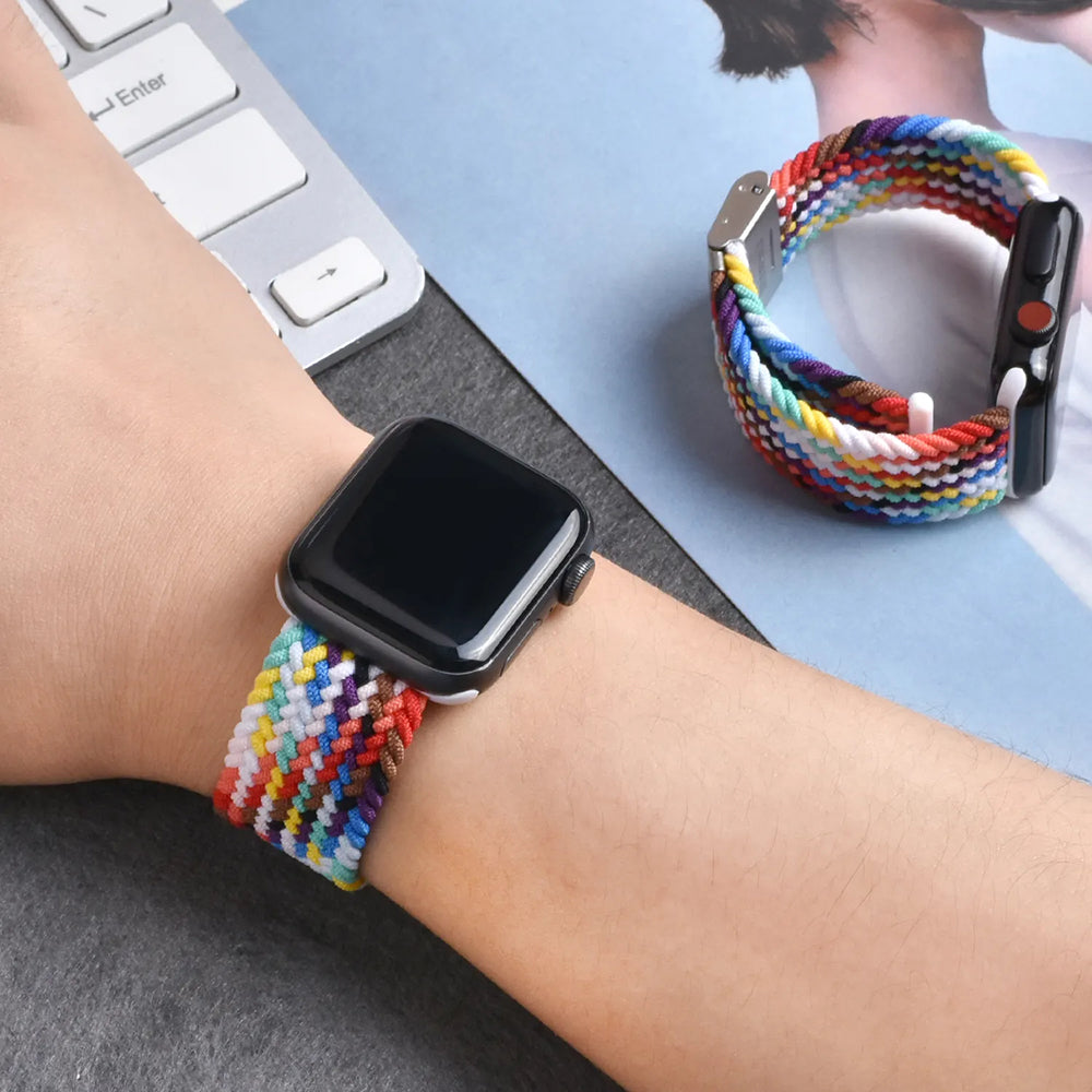 Techsuit W032 band voor Apple Watch 42mm / 41mm / 40mm / 38mm Series, Groen Multicolor