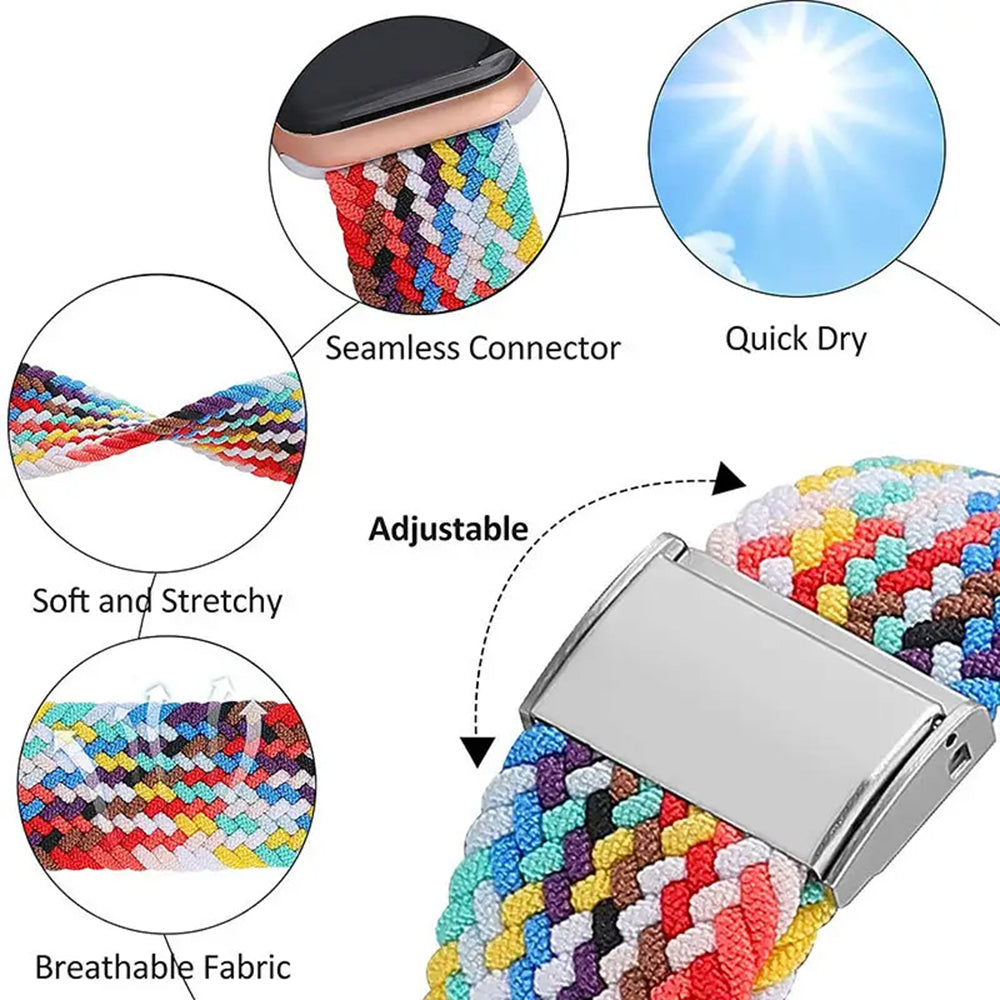 Techsuit W032 band voor Apple Watch 42mm / 41mm / 40mm / 38mm Series, Groen Multicolor