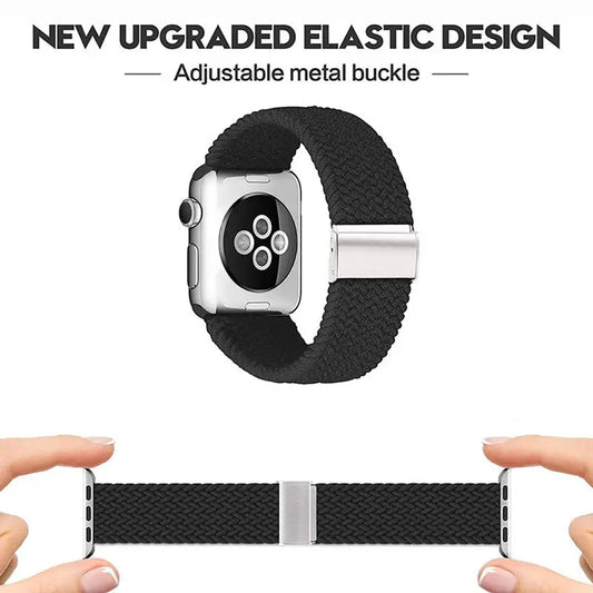 Techsuit W032 band voor Apple Watch 49mm / 46mm / 45mm / 44mm / 42mm Series, Zwart