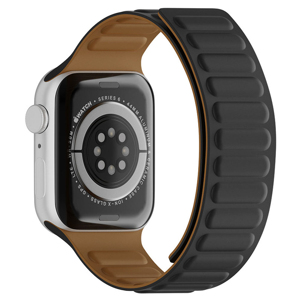 Techsuit W035 band voor Apple Watch 49mm / 46mm / 45mm / 44mm / 42mm Series, Zwart