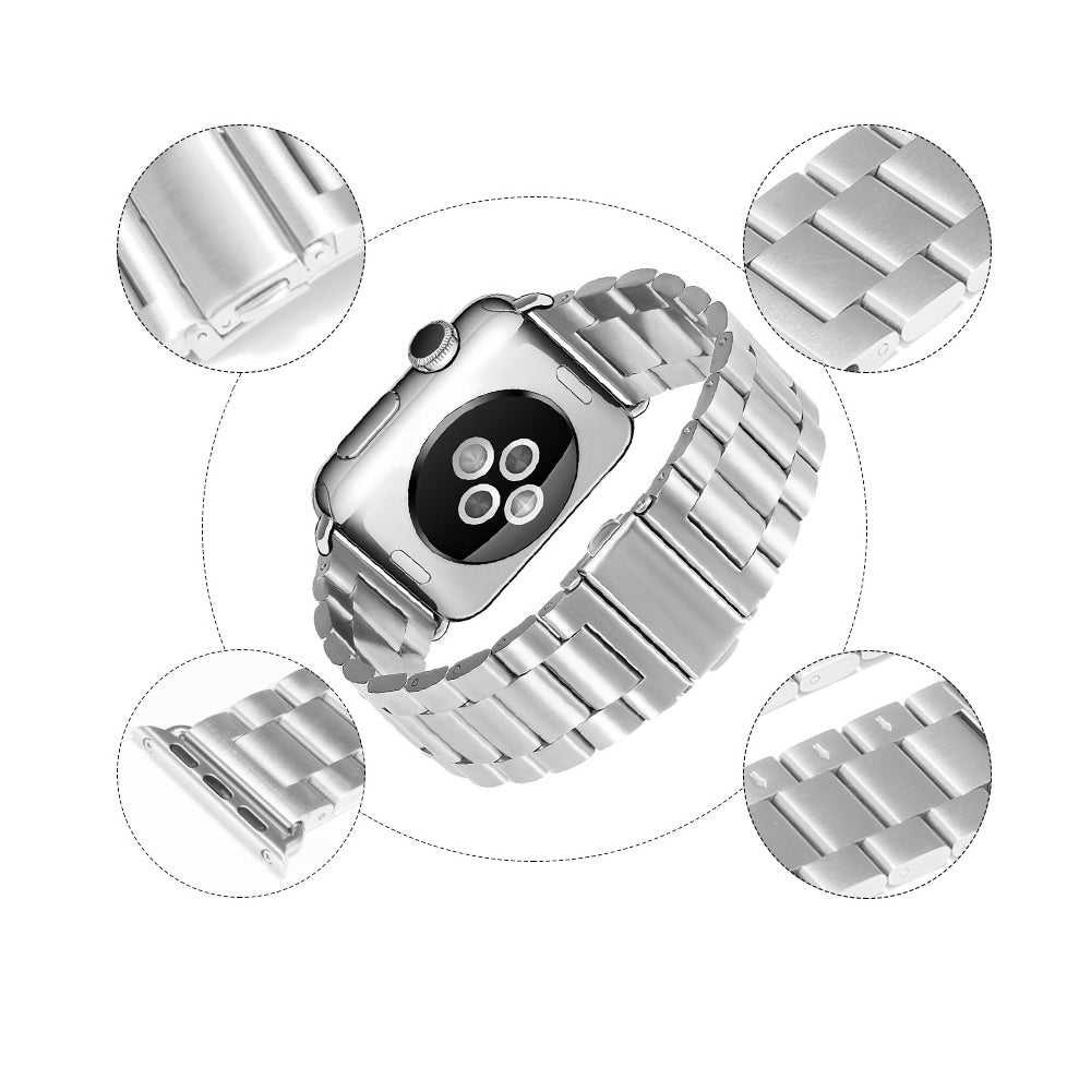 Techsuit W036 band voor Apple Watch 49mm / 46mm / 45mm / 44mm / 42mm Series, Zilverkleurig