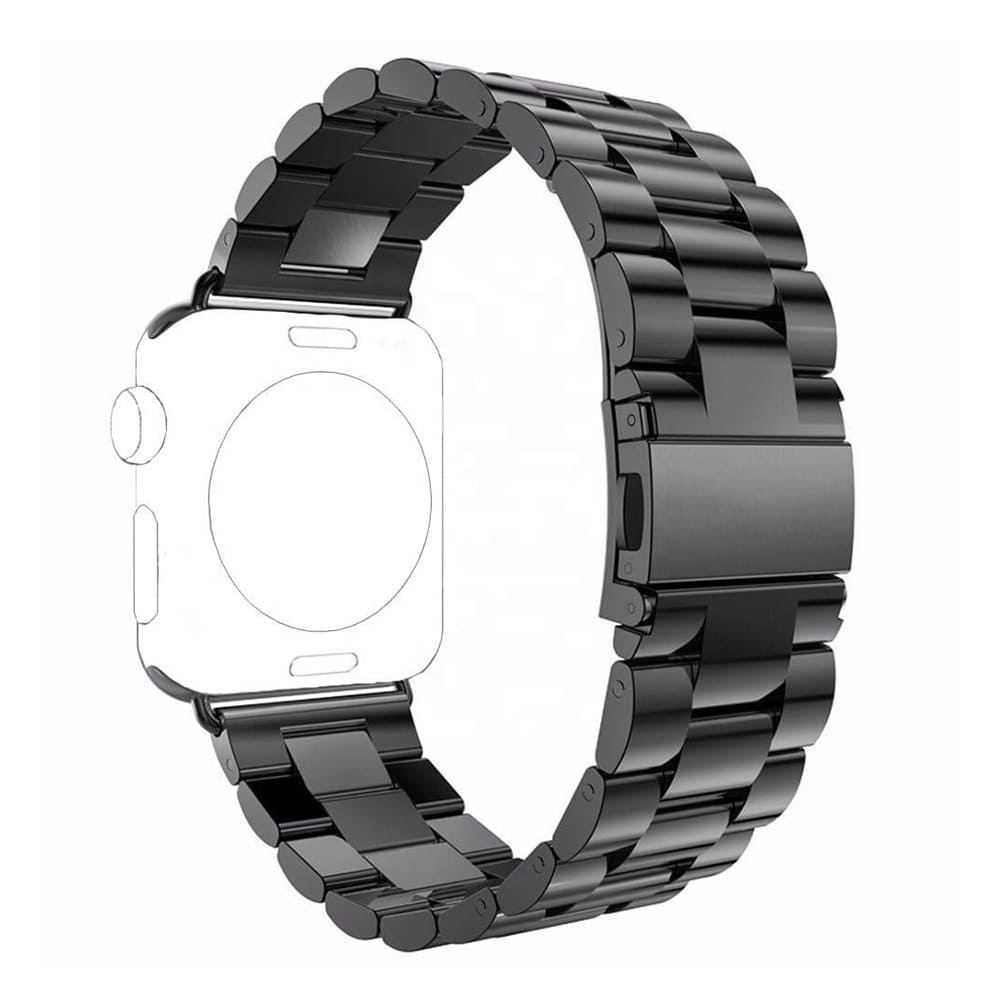 Techsuit W036 band voor Apple Watch 49mm / 46mm / 45mm / 44mm / 42mm Series, Zwart
