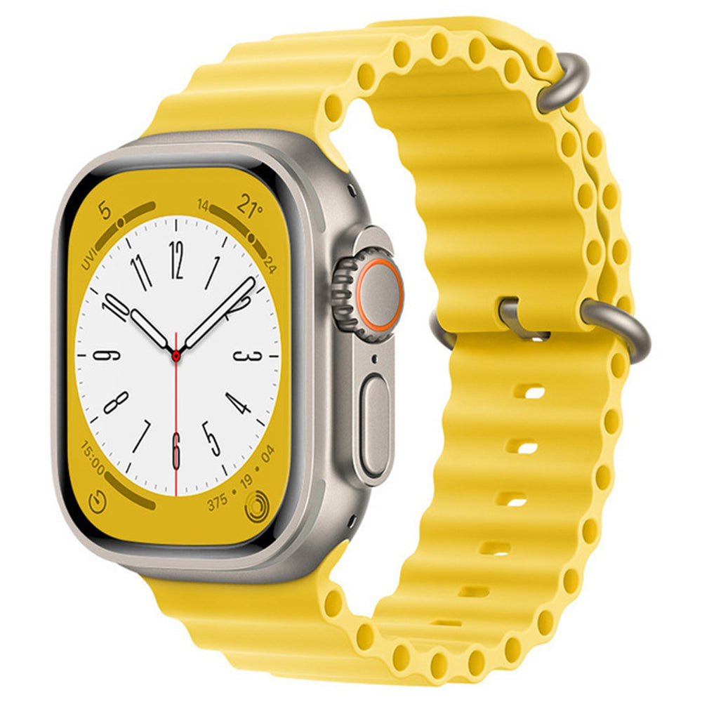 Techsuit W038 band voor Apple Watch 42mm / 41mm / 40mm / 38mm Series, Geel