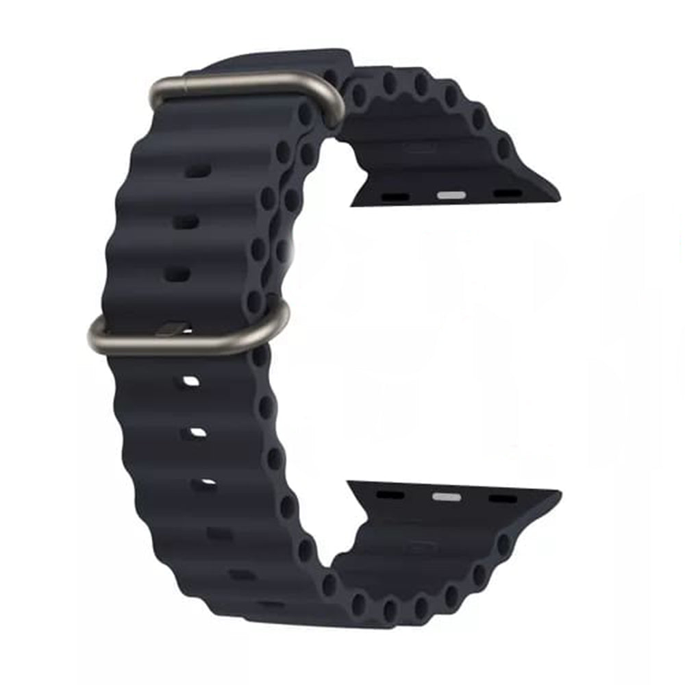 Techsuit W038 band voor Apple Watch 42mm / 41mm / 40mm / 38mm Series, Zwart