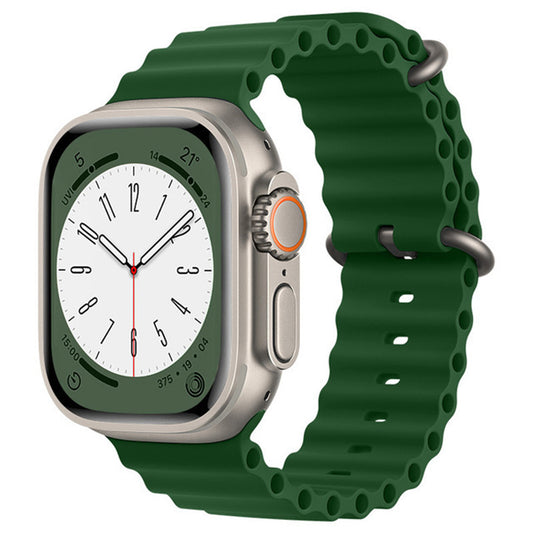 Techsuit W038 band voor Apple Watch 42mm / 41mm / 40mm / 38mm Series, Donkergroen
