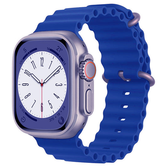 Techsuit W038 band voor Apple Watch 49mm / 46mm / 45mm / 44mm / 42mm Series, Blauw
