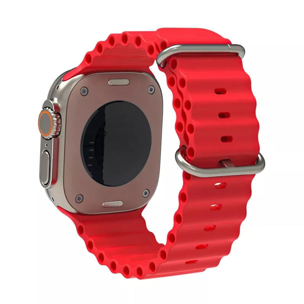 Techsuit W038 band voor Apple Watch 49mm / 46mm / 45mm / 44mm / 42mm Series, Donkerrood