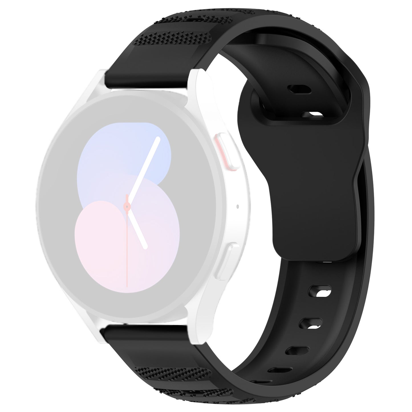 Techsuit W050 band voor Samsung Galaxy Watch / Huawei Watch Series, 20mm, Zwart
