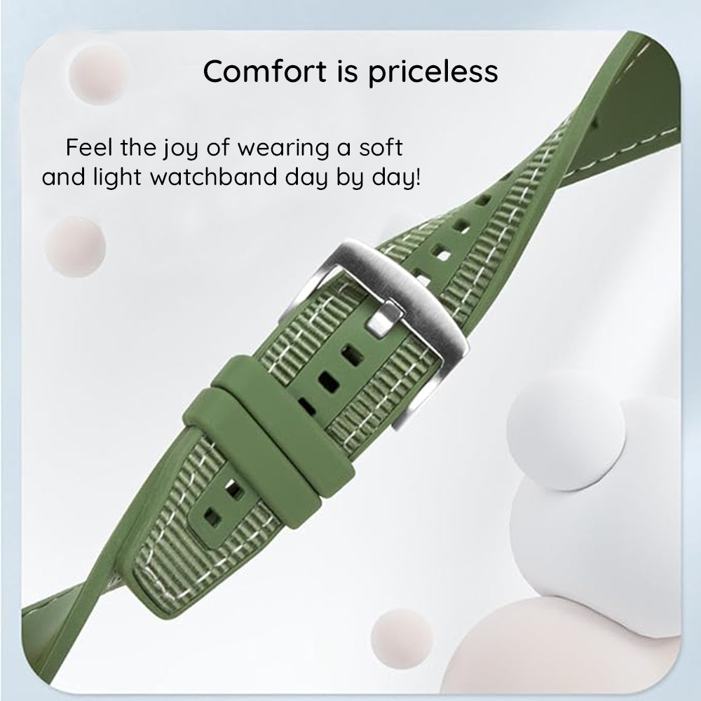 Techsuit W051 band voor Apple Watch 42mm / 41mm / 40mm / 38mm Series, Zwart
