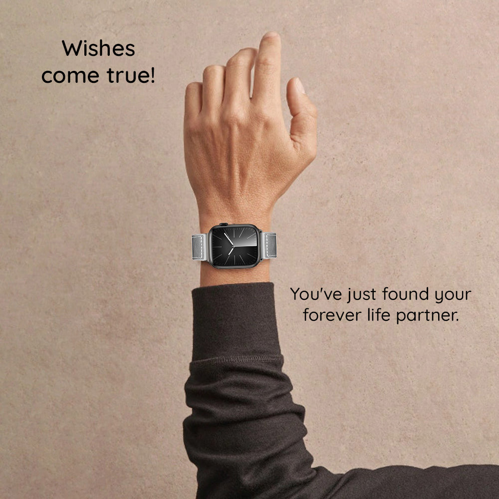 Techsuit W051 band voor Apple Watch 42mm / 41mm / 40mm / 38mm Series, Zwart